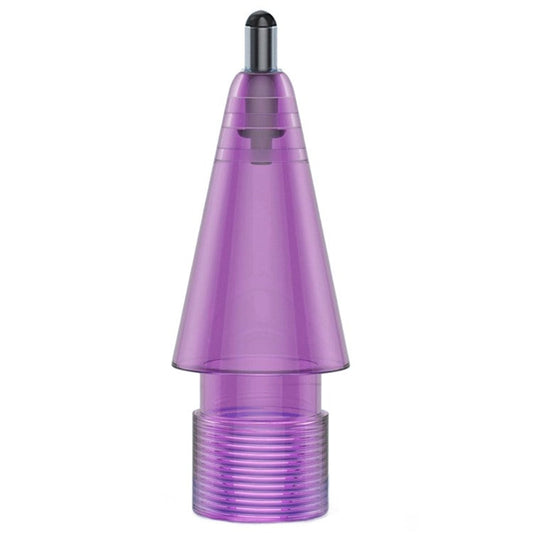 For Apple Pencil (2nd Generation) / Pencil (1st Generation) / Pencil (USB-C) / Pencil Pro Tips 2B Damping Silent - Fine Point / Transparent Purple