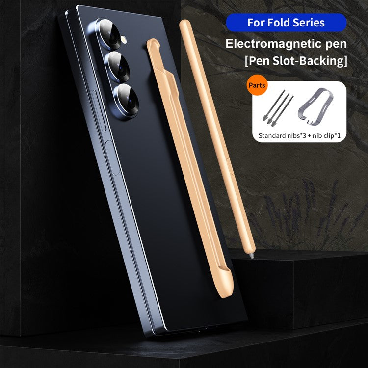 For Samsung Galaxy Z Fold6 5G / Z Fold5 5G / Z Fold4 5G / Z Fold3 5G Electromagnetic Pen Stylus with Pen Slot - Pink