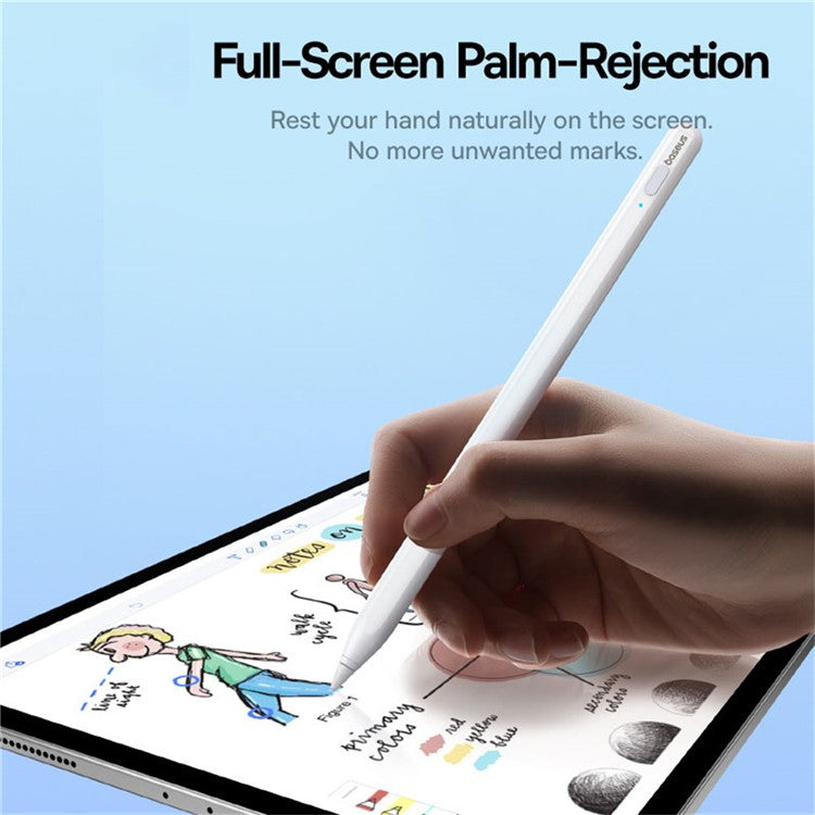 BASEUS Smooth Writing 2 Stylus Lite Magnetic Capacitive Stylus Pen with LED Indicator (With Type-C Cable + Active Nib)