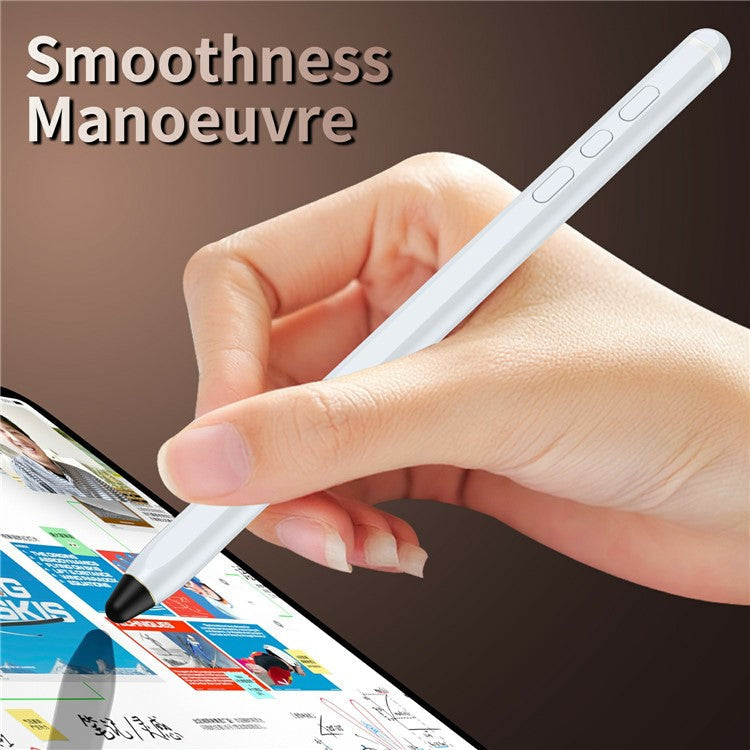 Tablet Phone Stylus Precise Writing Rechargeable Capacitive Pen - White