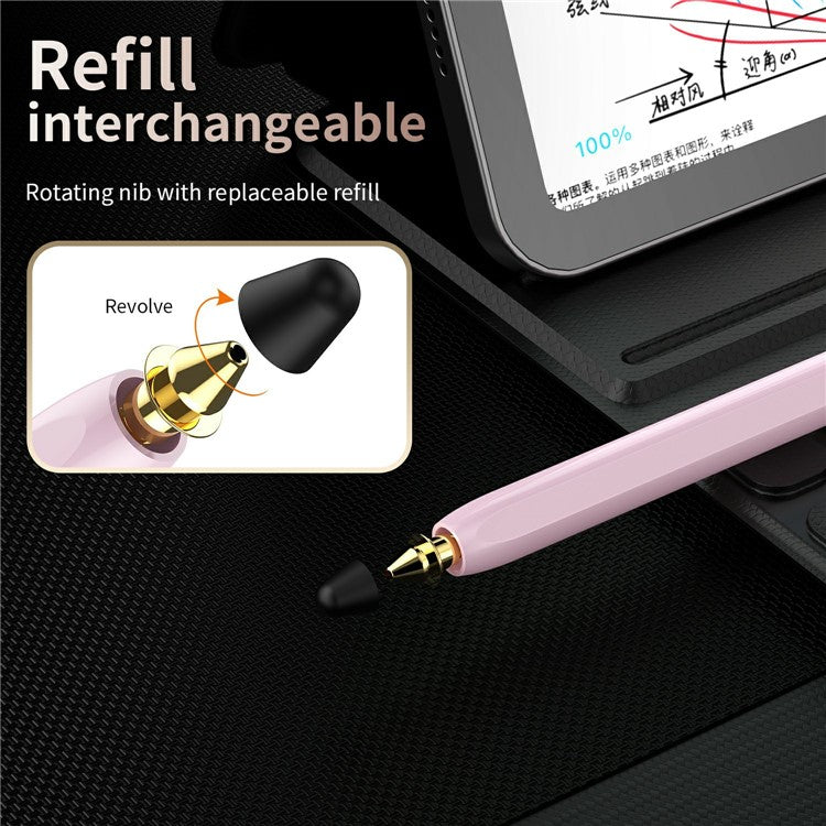 Tablet Phone Stylus Precise Writing Rechargeable Capacitive Pen - Pink