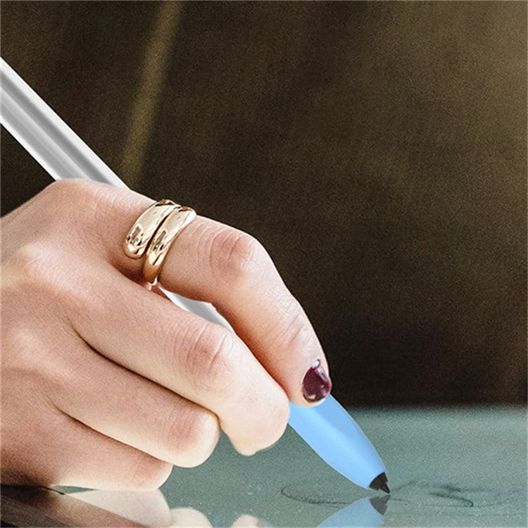 For Samsung Galaxy Tab S6 Lite Stylus Pen Silicone Sleeve Anti-drop Anti-dirt Cover - Purple