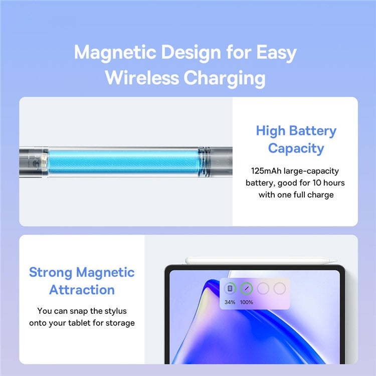 BASEUS Smooth Writing 2 Series Wireless Charging Stylus Touch Screen Stylus Pen Capacitive Pencil with Nib (Active Version)