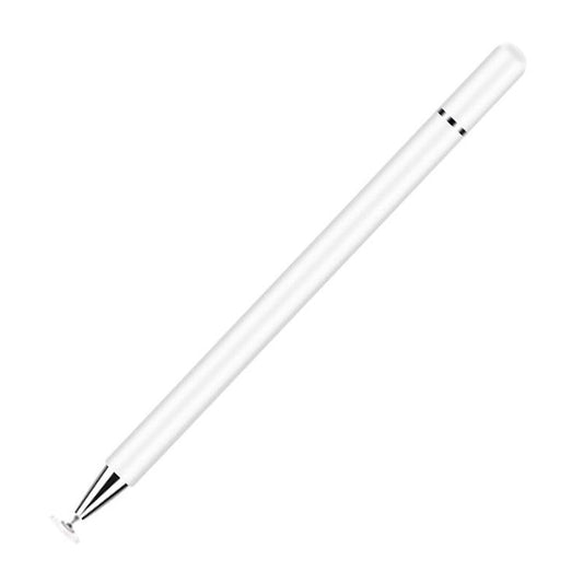 Gradient Passive Stylus for Phones / Tablets Touch Screens 2-in-1 High Precision Magnetic Disc Universal Stylus Pen - White