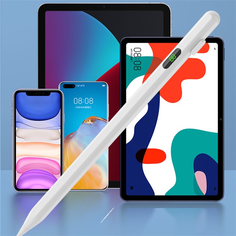 Stylus Pen Capacitive Screen Writing Stylus Pencil with Power Display for iPad / iPhone / Android Tablets Phone