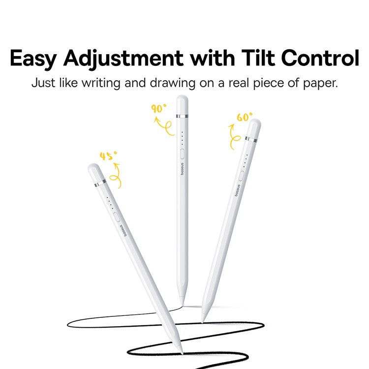 BASEUS Smooth Writing 2 Series Capacitive Stylus Plug-In Type Charging Touch Screen Pencil (Type-C Active Bluetooth Version) - White