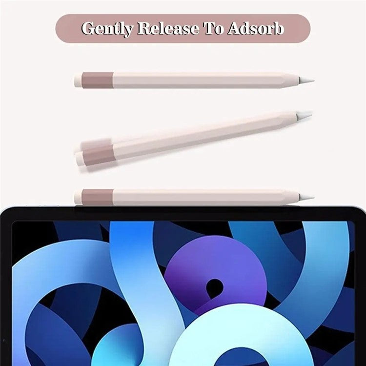 For Apple Pencil (USB-C) Anti-skid Silicone Protective Sleeve Capacitive Stylus Pen Anti-drop Cover - Milkshake White