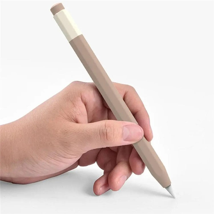 For Apple Pencil (USB-C) Anti-skid Silicone Protective Sleeve Capacitive Stylus Pen Anti-drop Cover - Milkshake White