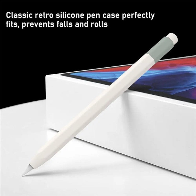 For Apple Pencil (USB-C) Anti-skid Silicone Protective Sleeve Capacitive Stylus Pen Anti-drop Cover - Milkshake White