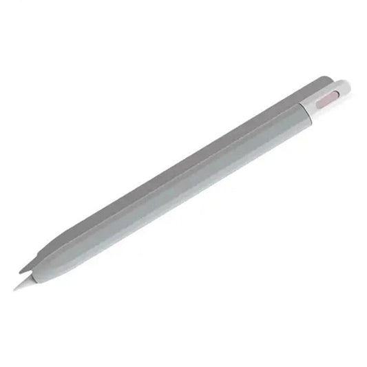 For Apple Pencil (USB-C) Contrast Color Silicone Protective Sleeve Stylus Pen Anti-drop Cover - Grey