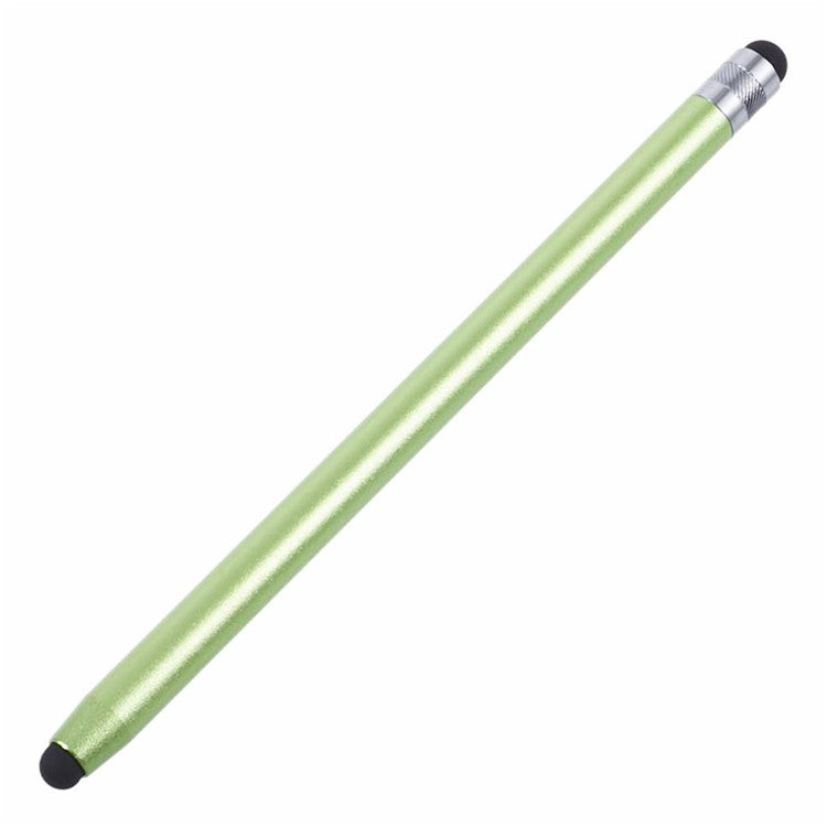 2Pcs Passive Stylus Pen Smooth Writing Drawing Touch Screen Pencil with Dual Silicone Tips - Light Green