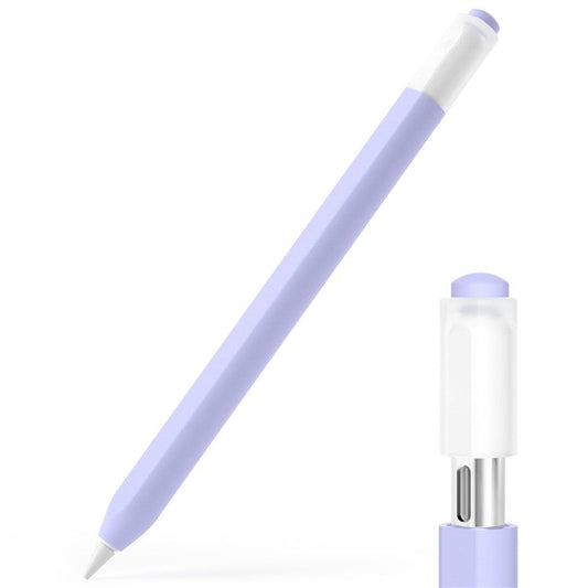 For Apple Pencil (USB-C) Stylish Silicone Sleeve Stylus Pen Protective Cover - Purple