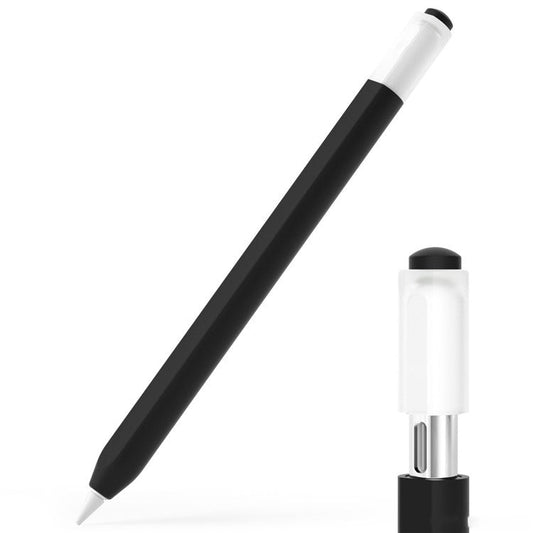 For Apple Pencil (USB-C) Stylish Silicone Sleeve Stylus Pen Protective Cover - Black