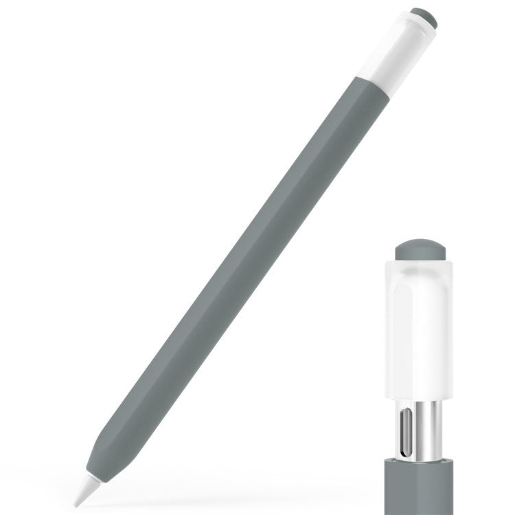 For Apple Pencil (USB-C) Stylish Silicone Sleeve Stylus Pen Protective Cover - Grey