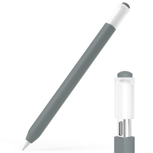 For Apple Pencil (USB-C) Stylish Silicone Sleeve Stylus Pen Protective Cover - Grey