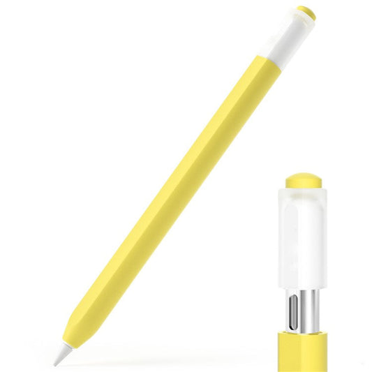 For Apple Pencil (USB-C) Stylish Silicone Sleeve Stylus Pen Protective Cover - Yellow