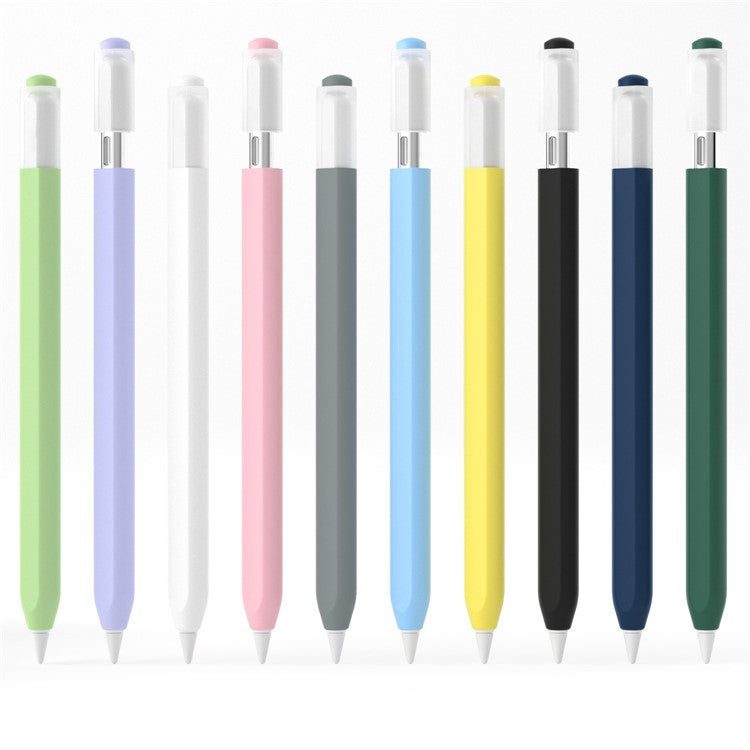 For Apple Pencil (USB-C) Stylish Silicone Sleeve Stylus Pen Protective Cover - White