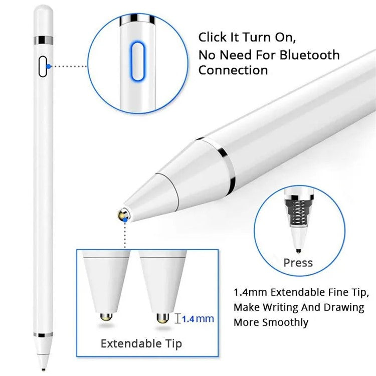 Lightweight Active Capacitive Stylus Pen for Cell Phone, Tablet Writing Drawing Pencil