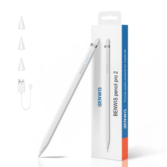 BENWIS ID-STY-5 Pencil Pro 2 Stylus Pens for Touch Screens Capacitive Screen Writing Pencil with Power Display