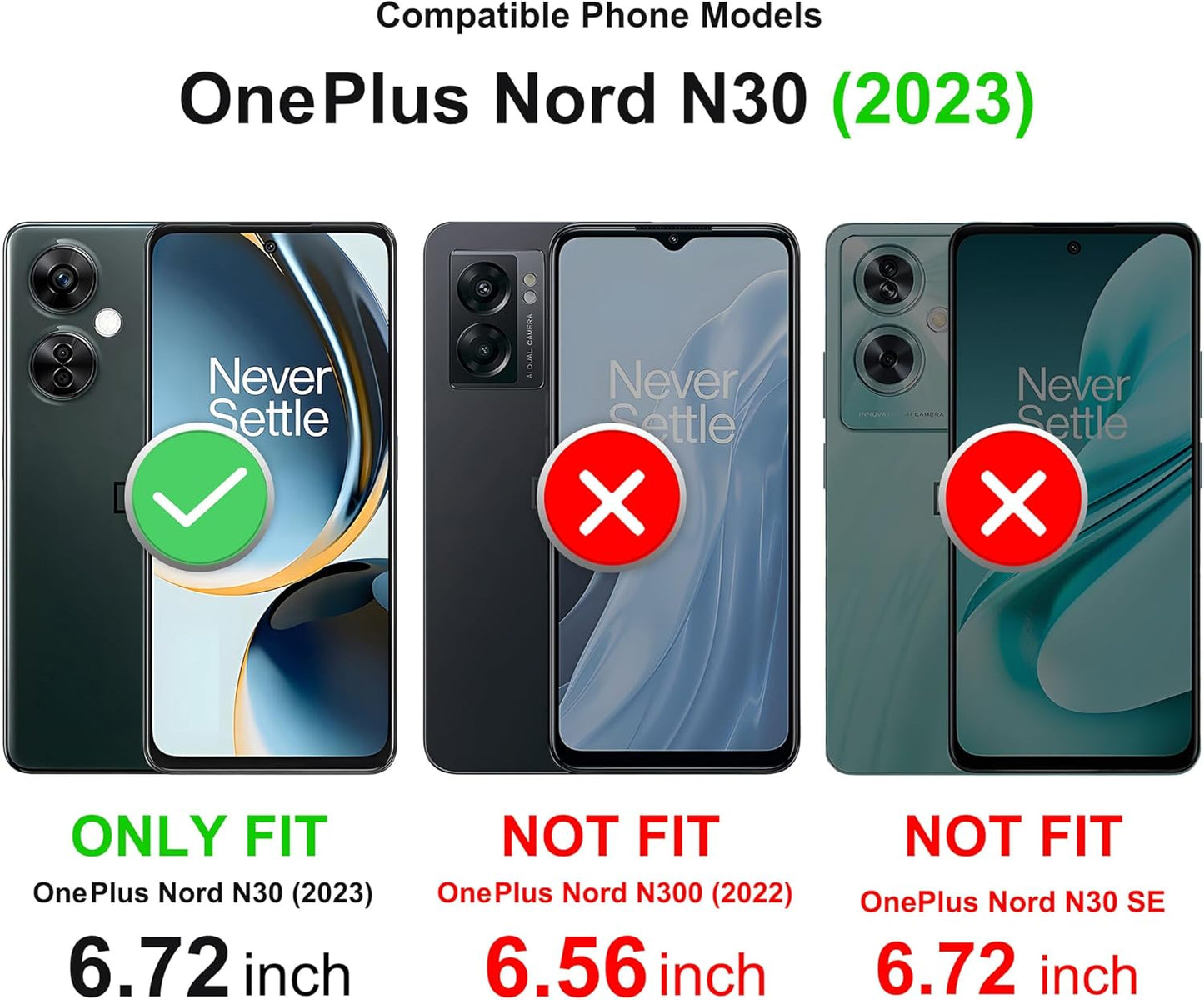 OnePlus Nord N30 5G Case with Slide Camera Cover & Screen Protector ,360° Rotating Ring Kickstand, Military Grade Protection, Black