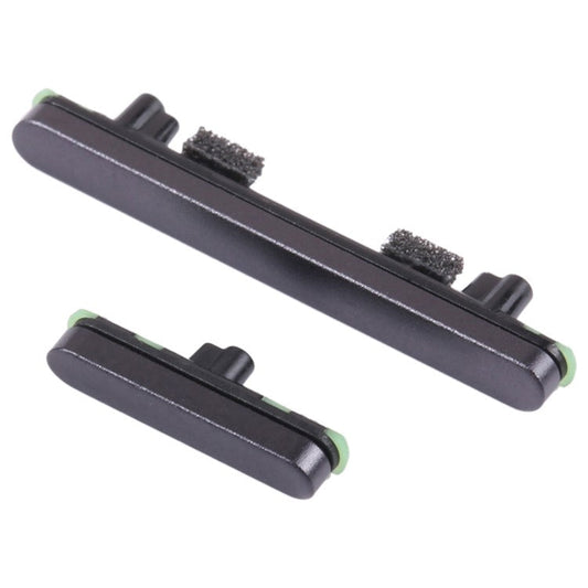 For Google Pixel 7 Pro 5G GP4BC, GE2AE OEM Side Buttons Set (Mute+Power+Volume Buttons) (Without Logo) - Black