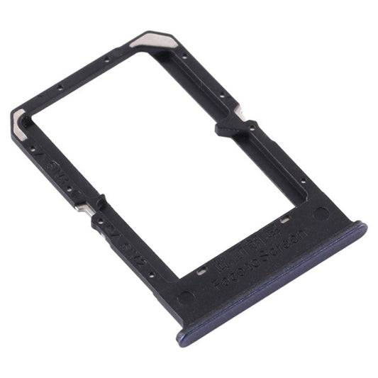 For Oppo A72 CPH2067 Dual SIM Card Tray Holder Replacement (without Logo) - Black