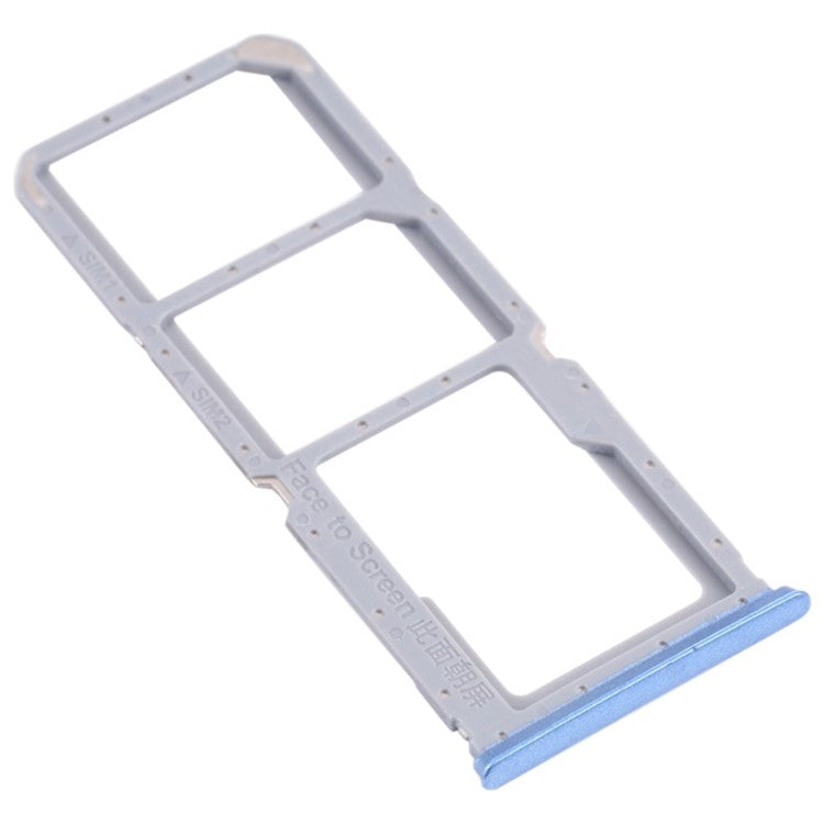 For Oppo A16 CPH2269/A16s CPH2271 Dual SIM Cards + Single TF Card Tray Holder Replacement (without Logo) - Blue