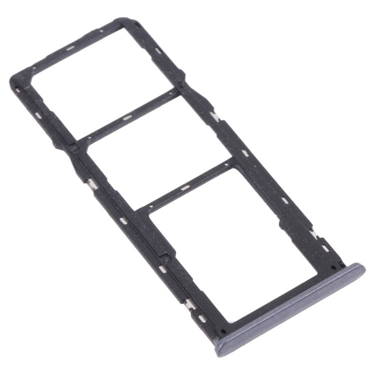 For Realme C3 (without Fingerprint) RMX2027, RMX2020, RMX2021 Dual SIM Cards + Single TF Card Tray Holder Replacement (without Logo) - Black