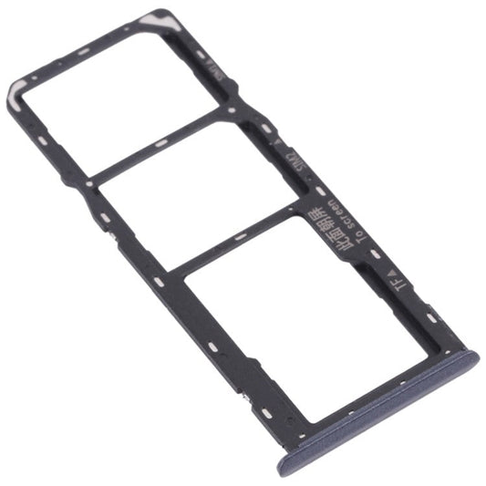 For Realme C11 (2021) RMX3231 Dual SIM Cards + Single TF Card Tray Holder Replacement (without Logo) - Grey