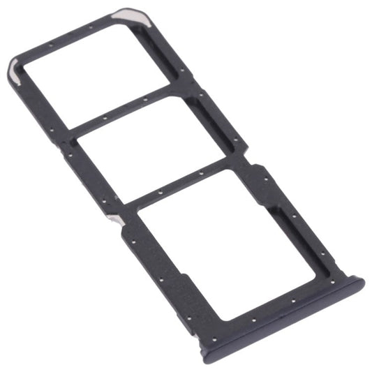 For Oppo A54 5G / 4G Dual SIM Cards + Single for SD Card Tray Holder Replacement (without Logo) - Black