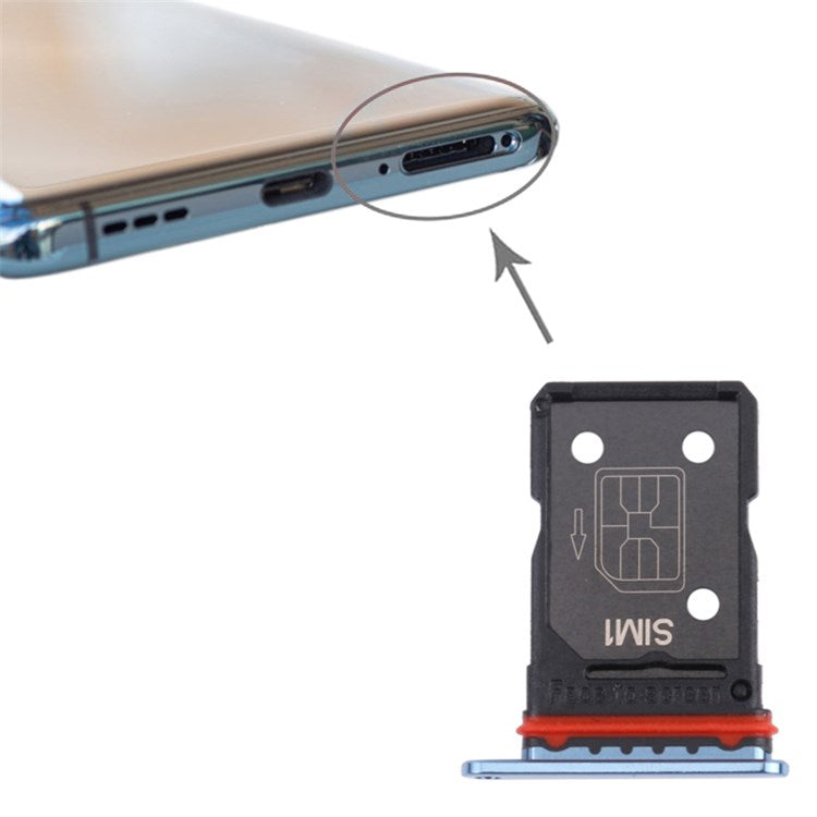 For Oppo Find X3 PEDM00 Dual SIM Card Tray Holder Replacement (without Logo) - Blue