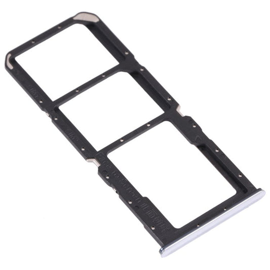 For Oppo A74 5G CPH2197, CPH2263 Dual SIM Cards + Single SD Card Tray Holder Replacement (without Logo) - Silver