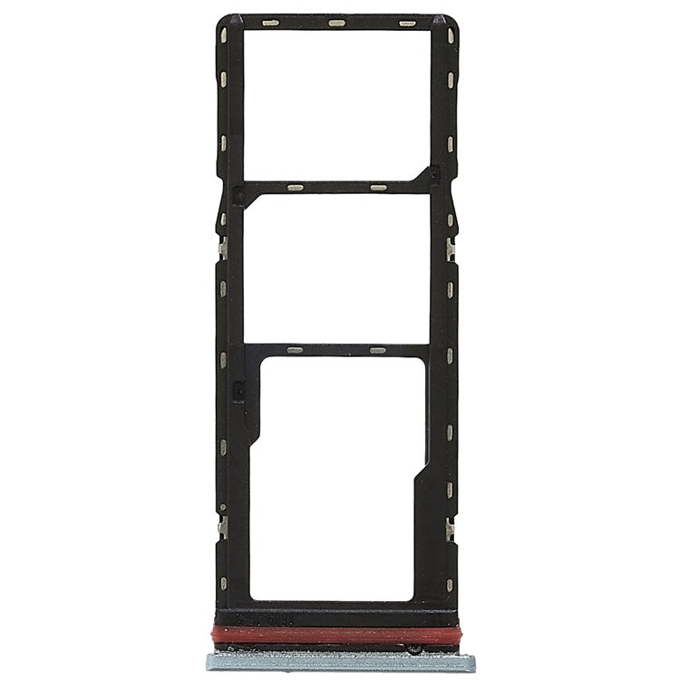 For Infinix Hot 10s / Hot 10T X689 Dual SIM Cards + Single SD Card Tray Holder Replacement (without Logo) - Silver