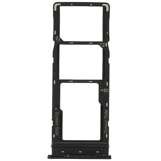 For Tecno Spark 5 Air KD6 Dual SIM Cards + Single SD Card Tray Holder Replacement (without Logo) - Black