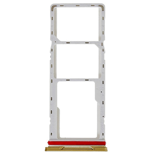 For Tecno Spark 8P KG7H, KG7 Dual SIM Cards + Single SD Card Tray Holder Replacement (without Logo) - Gold