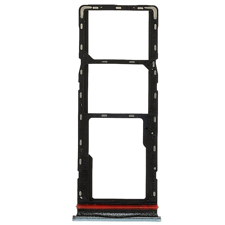 For Infinix Hot 10 Play X688C, X688B Dual SIM Cards + Single SD Card Tray Holder Replacement (without Logo) - Blue