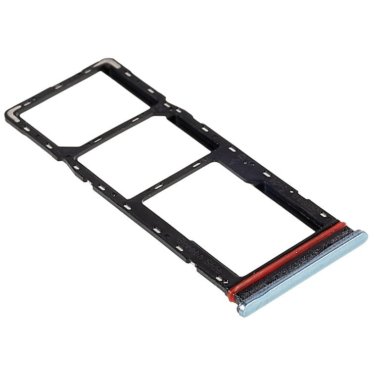 For Infinix Hot 10 Play X688C, X688B Dual SIM Cards + Single SD Card Tray Holder Replacement (without Logo) - Blue