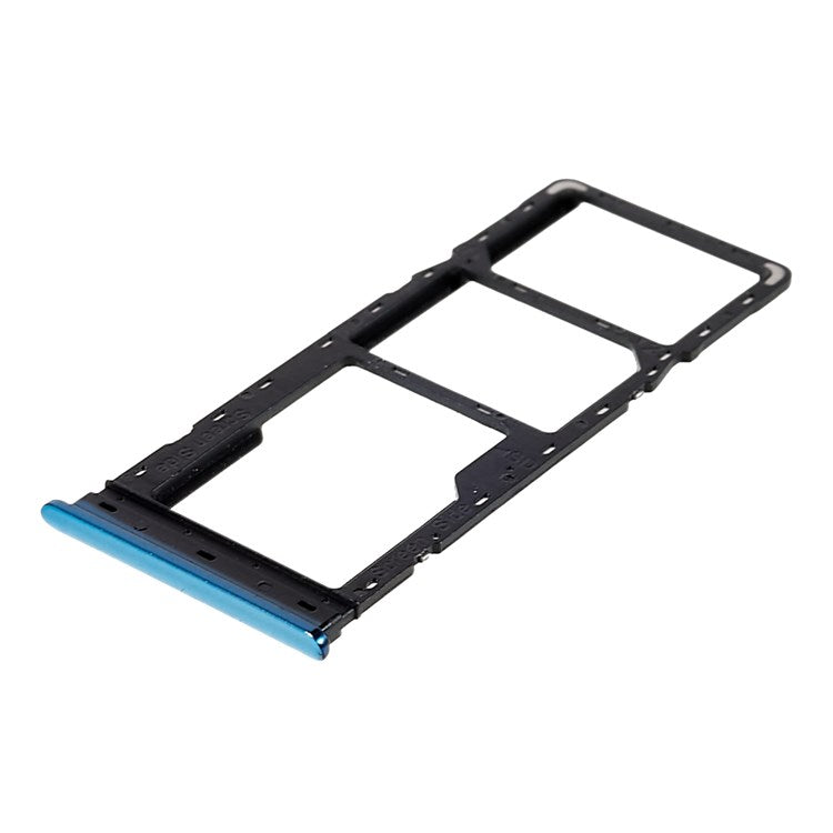 For Tecno Spark 4 KC2, KC8 / Camon 12 4G CC7 Dual SIM Card + SD Card Tray Holder Replacement (without Logo) - Blue