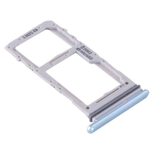 For Samsung Galaxy S20 Plus 4G / 5G / S20 Ultra 4G / 5G OEM Dual SIM Card + SD Card Tray Holder Replacement Part (without Logo) - Blue