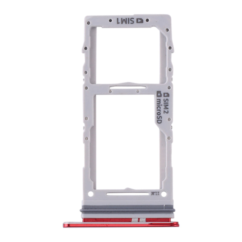 For Samsung Galaxy S20 Plus 4G / 5G / S20 Ultra 4G / 5G OEM Dual SIM Card + SD Card Tray Holder Replacement Part (without Logo) - Red