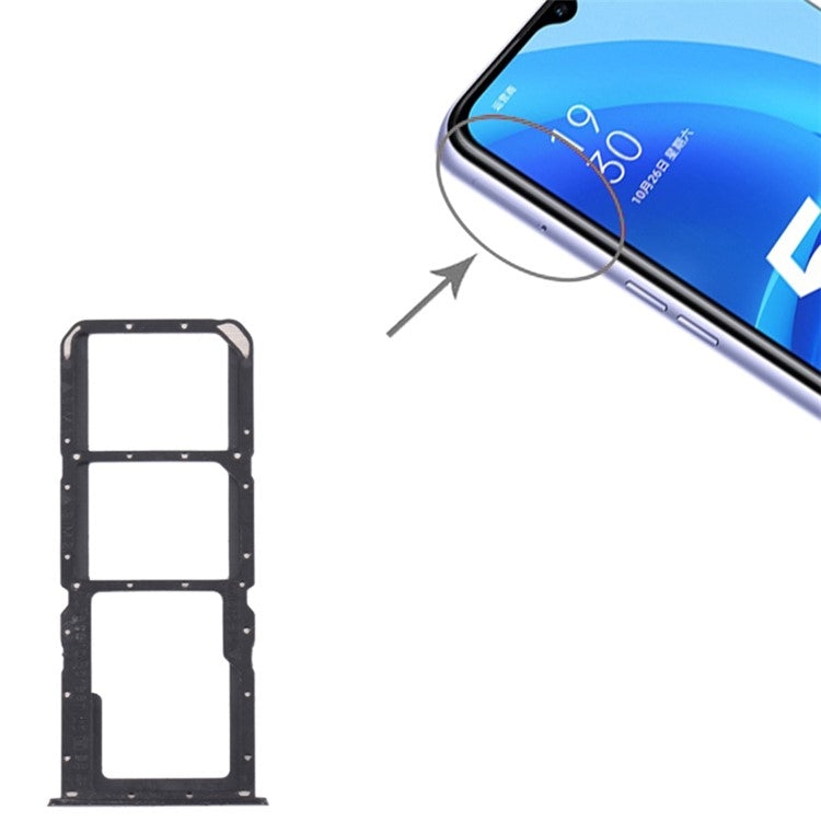 For Oppo A56 5G Dual SIM Card Tray Holder Replacement (without Logo) - Black