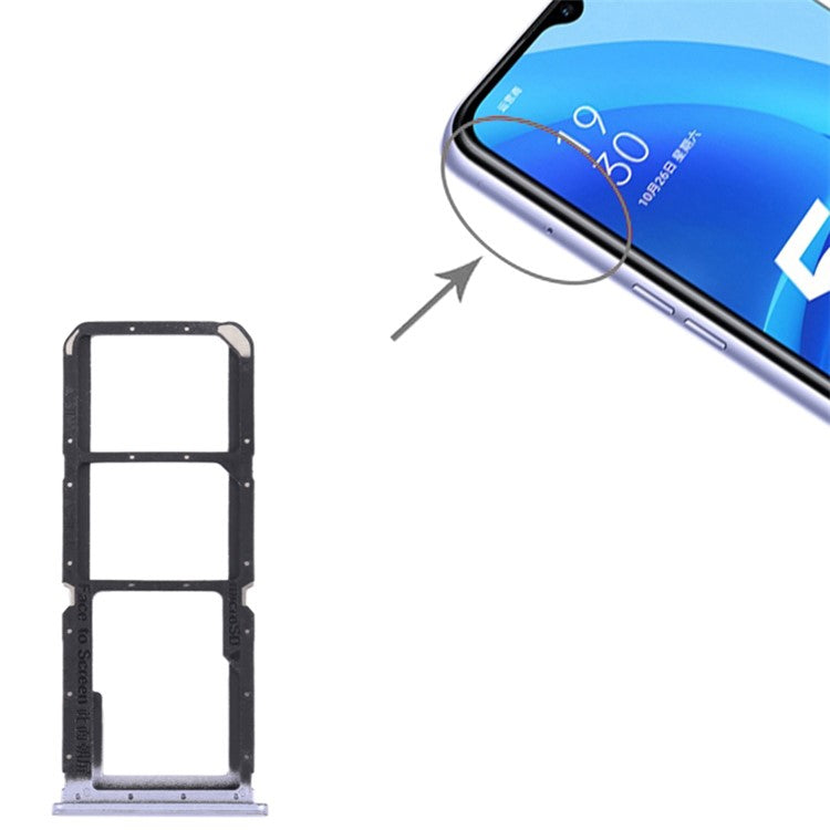 For Oppo A56 5G Dual SIM Card Tray Holder Replacement (without Logo) - Purple