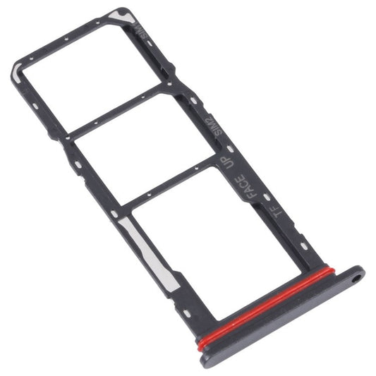For Motorola Moto G22 4G OEM Dual SIM Card + SD Card Tray Holder Replacement Part (without Logo) - Black