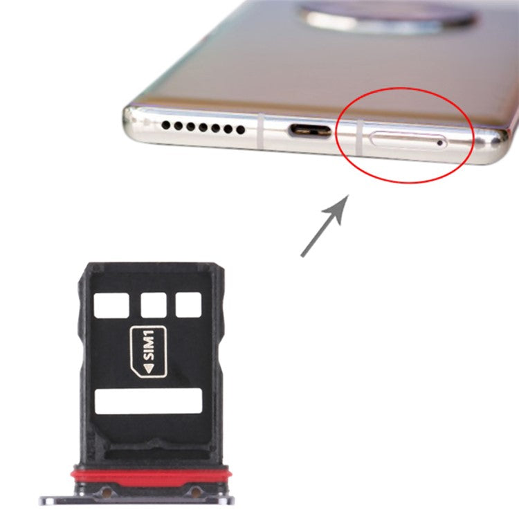 For Huawei Mate 40 Pro 4G / 5G Dual SIM Card + TF Card Tray Holder Replacement (without Logo)