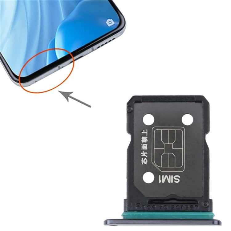 For Oppo Reno7 SE 5G Dual SIM Card Tray Holder Replacement Part (without Logo) - Black