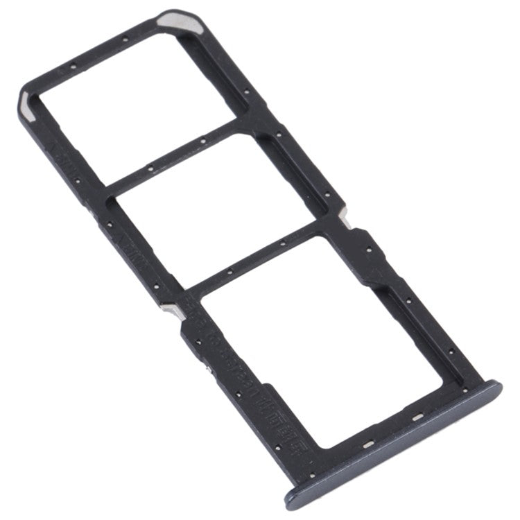 For Realme C30 4G Dual SIM Card + TF Card Tray Holder Replacement Part (without Logo) - Black