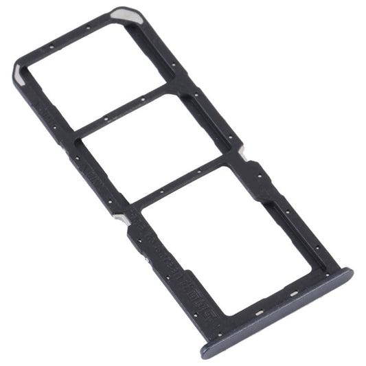 For Realme C30 4G Dual SIM Card + TF Card Tray Holder Replacement Part (without Logo) - Black