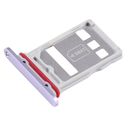 For Huawei Mate 50 4G SIM Card Tray Holder Replacement Part (without Logo) - Purple