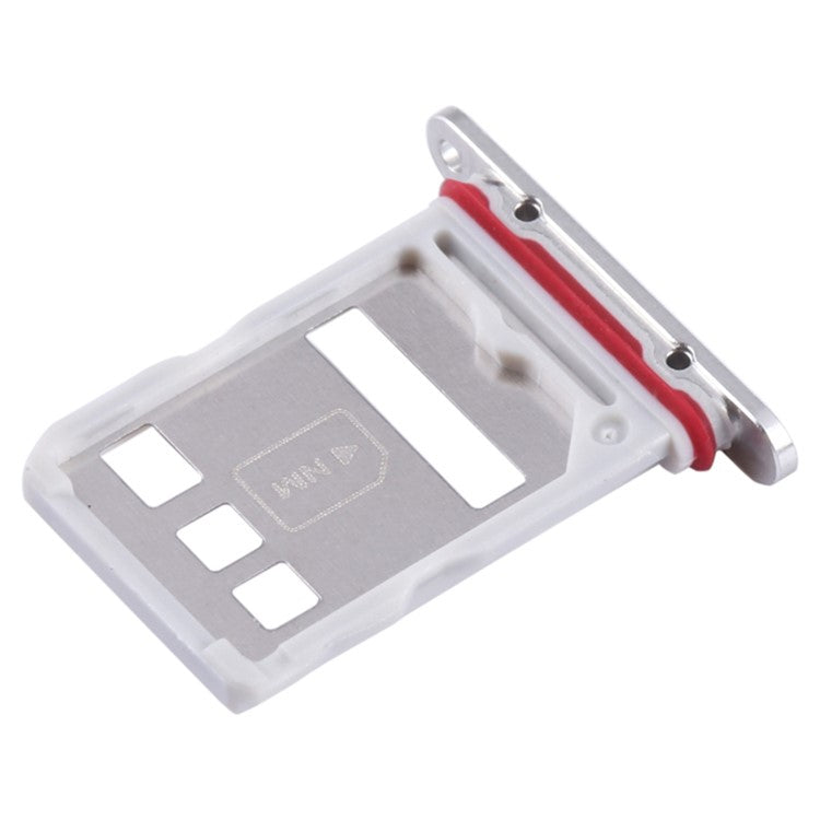 For Huawei Mate 50 4G SIM Card Tray Holder Replacement Part (without Logo) - Silver