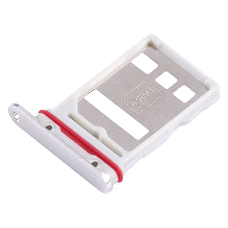 For Huawei Mate 50 Pro 4G SIM Card Tray Holder Replacement Part (without Logo) - Silver